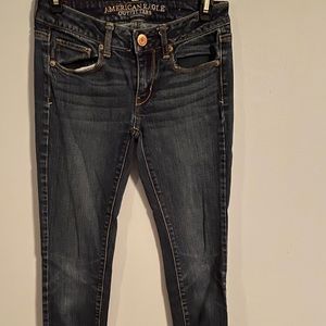 AE Outfitter blue skinny jeans.